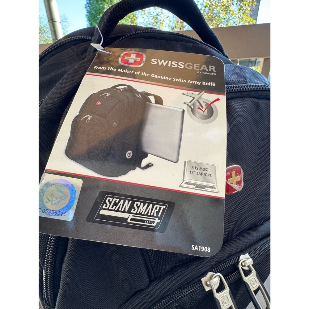 NWT Wenger SwissGear Black Laptop Backpack